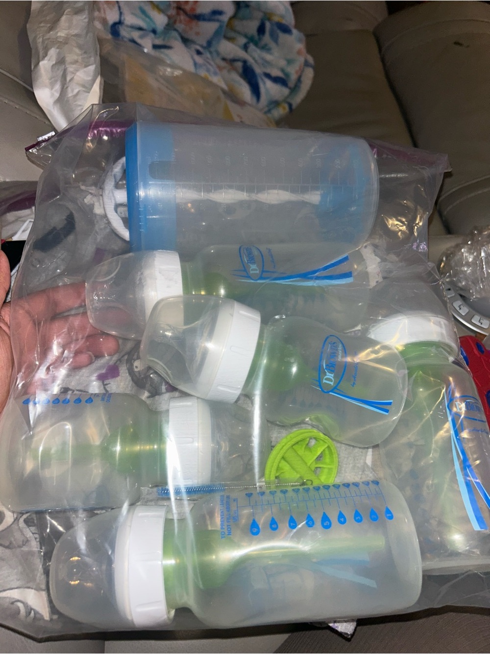 Dr. Brown's Clear and Green Baby Bottle Set